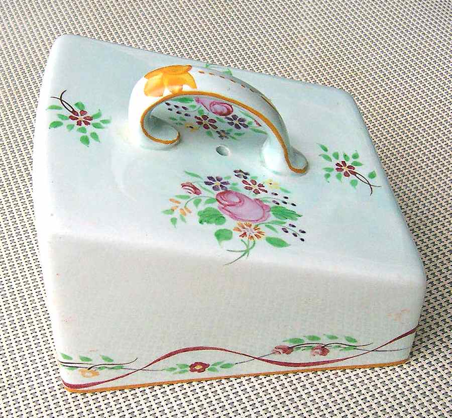 Ribbon Cheese Dish Lid, Lid Only (Wedge) by Adams China-1