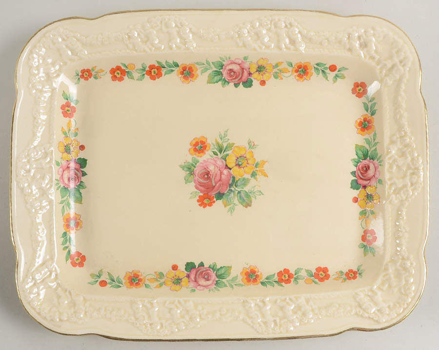 Rose of Italy 12" Rectangular Serving Platter by Adams China-1