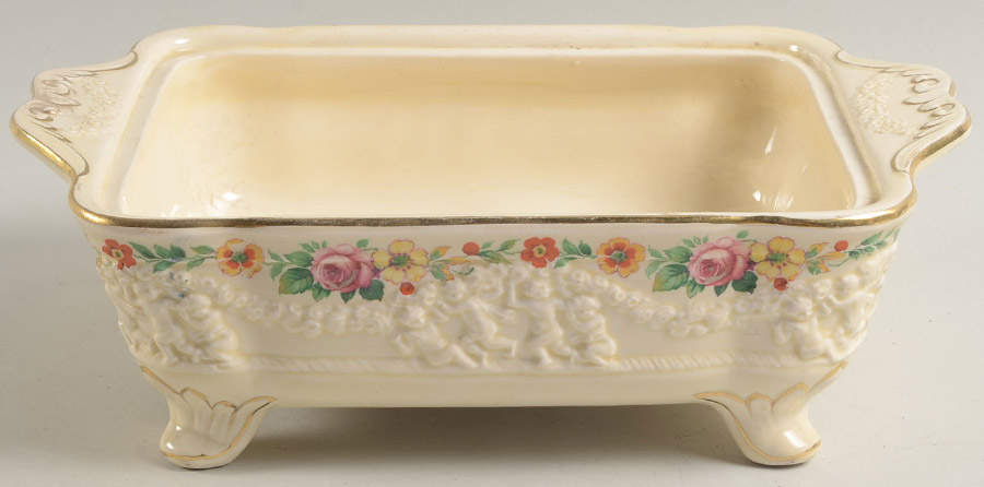 Rose of Italy Rectangular Vegetable Bowl No Lid by Adams China-1