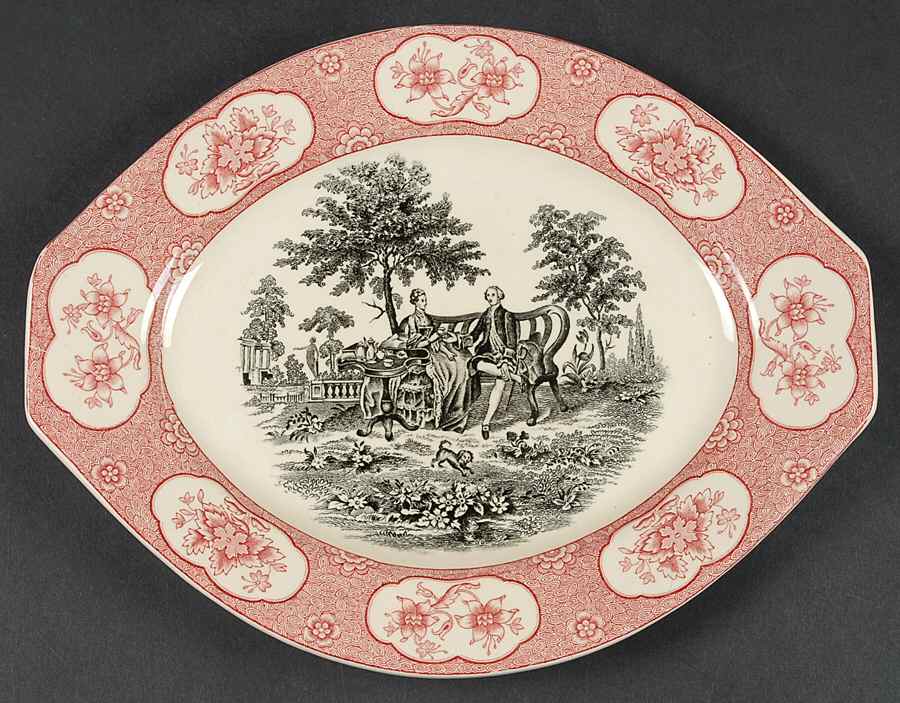 Rose Terrace 10" Oval Serving Platter by Adams China-1