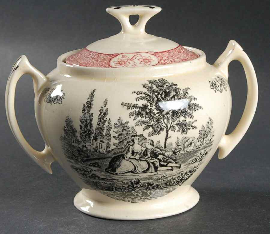 Rose Terrace Sugar Bowl & Lid by Adams China-1
