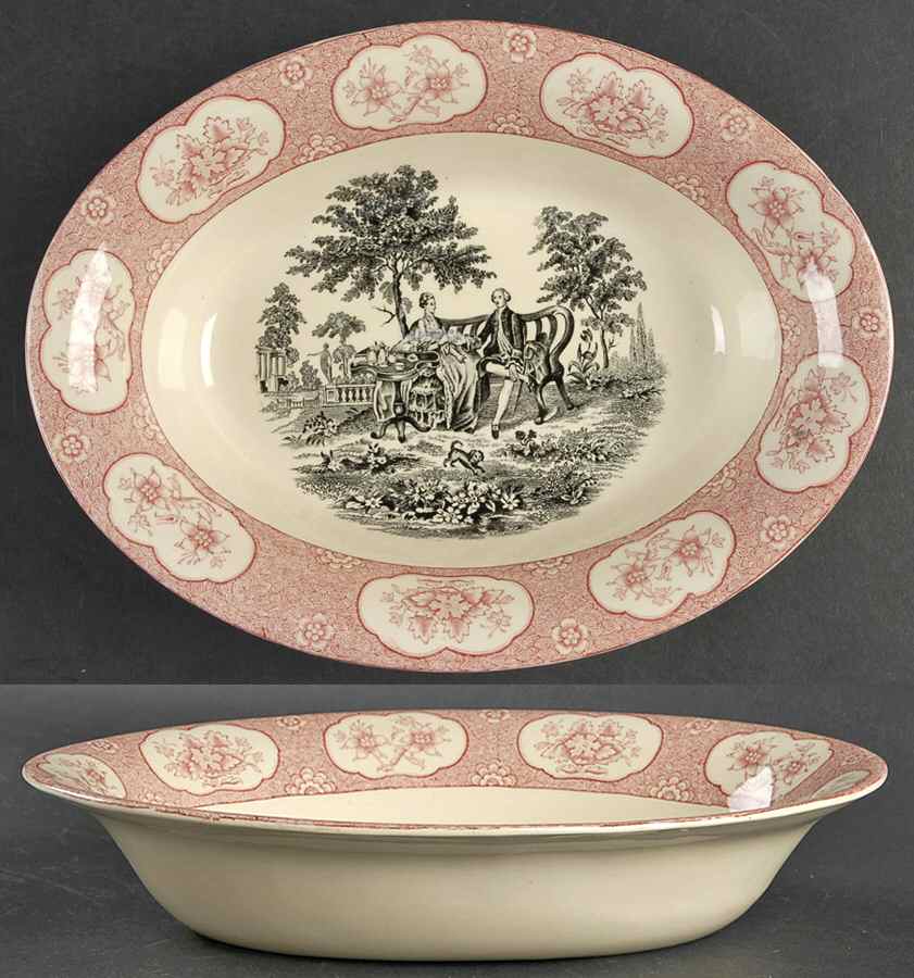 Rose Terrace 10" Oval Vegetable Bowl by Adams China-1
