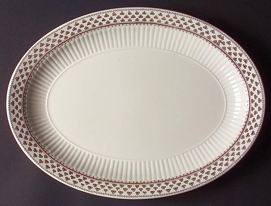 Sharon (Adams Backstamp) 13" Oval Serving Platter by Adams China-1