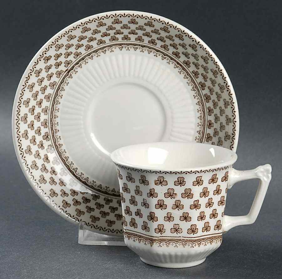 Sharon (Adams Backstamp) Flat Demitasse Cup & Saucer Set by Adams China-1