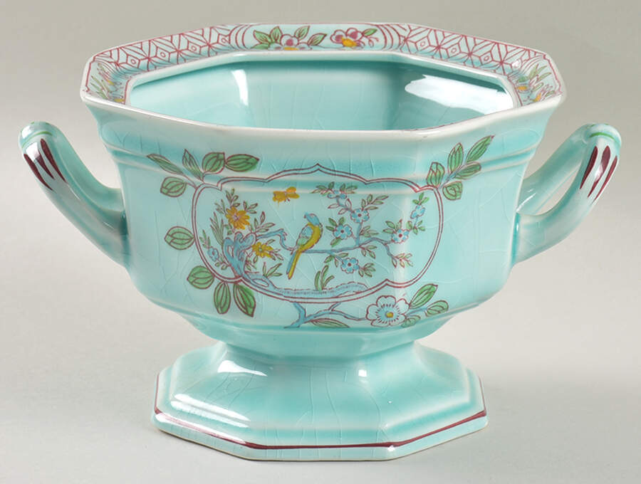 Singapore Bird (Newer Backstamp) Sauce Boat No LId by Adams China-1