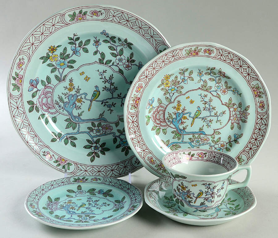Singapore Bird (Newer Backstamp) 40 Piece Estate Set by Adams China-1