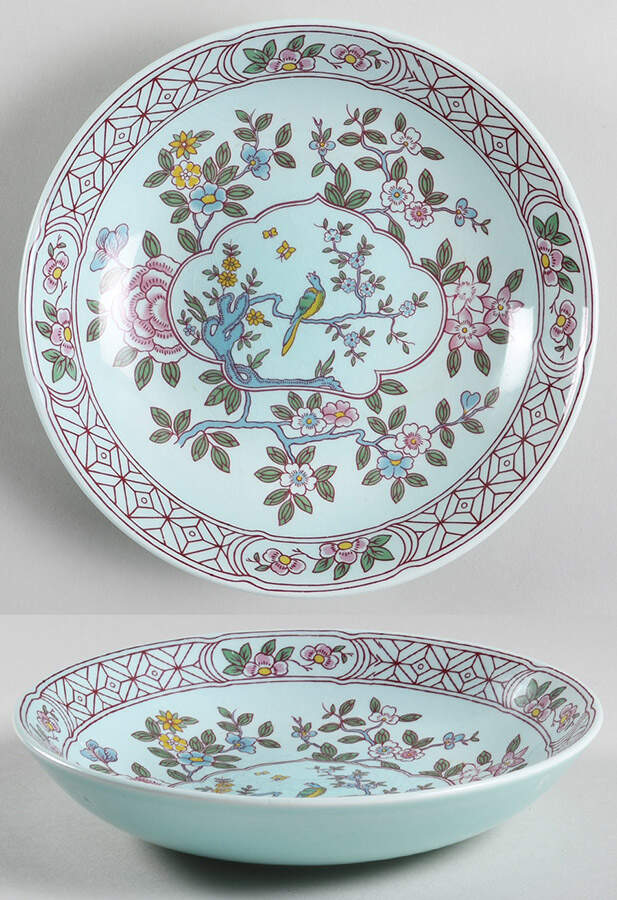 Singapore Bird (Newer Backstamp) Coupe Soup Bowl by Adams China-1