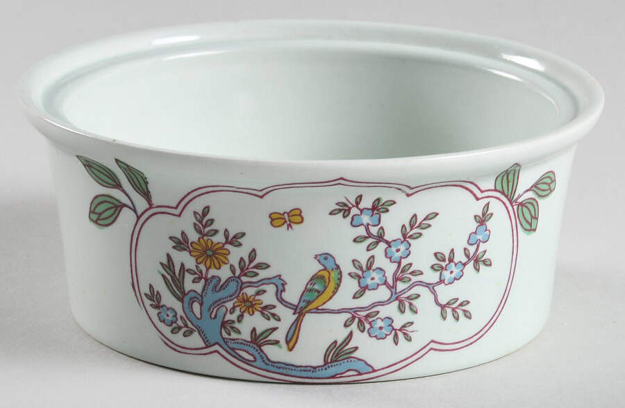 Singapore Bird (Newer Backstamp) Butter Box No Lid by Adams China-1