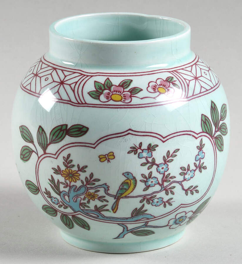 Singapore Bird (Newer Backstamp) Sugar Bowl No Lid by Adams China-1