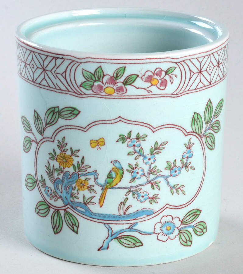 Singapore Bird (Newer Backstamp) Marmalade No Lid by Adams China-1