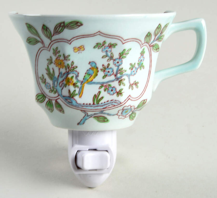 Singapore Bird (Newer Backstamp) 1 5/8" + cup (H) Night Light/Cup HC by Adams China-1
