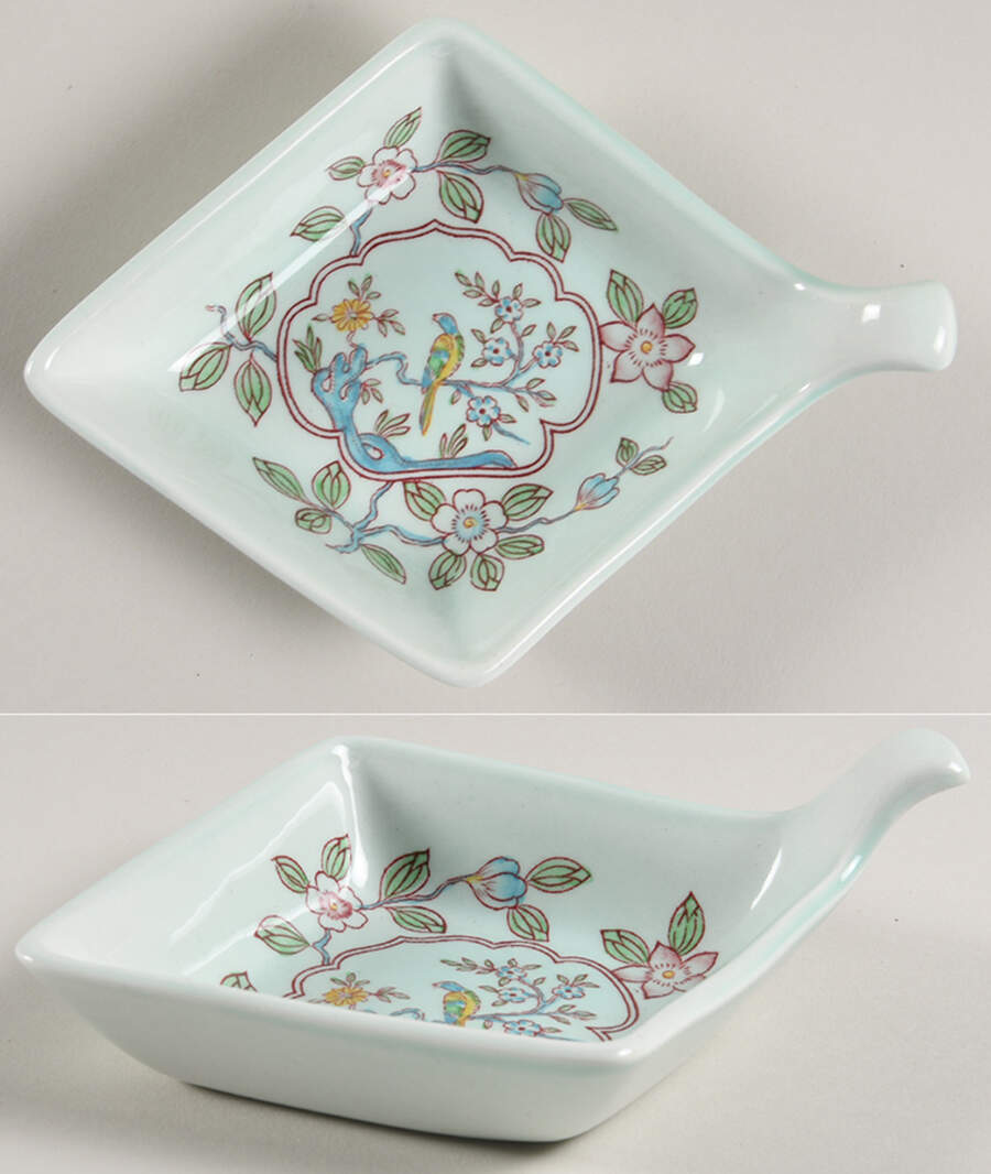 Singapore Bird (Newer Backstamp) Small Diamond Shape Ashtray by Adams China-1
