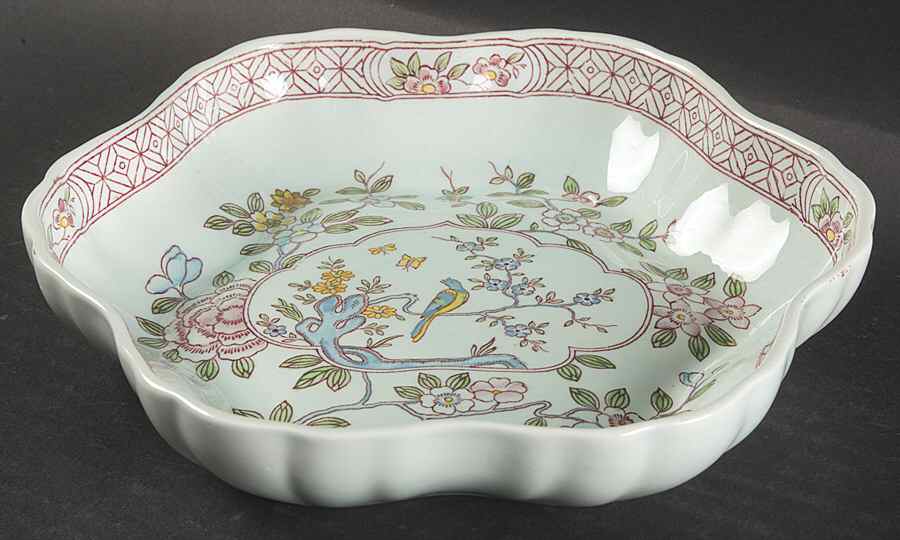 Singapore Bird (Newer Backstamp) Melon Bowl 8" by Adams China-1