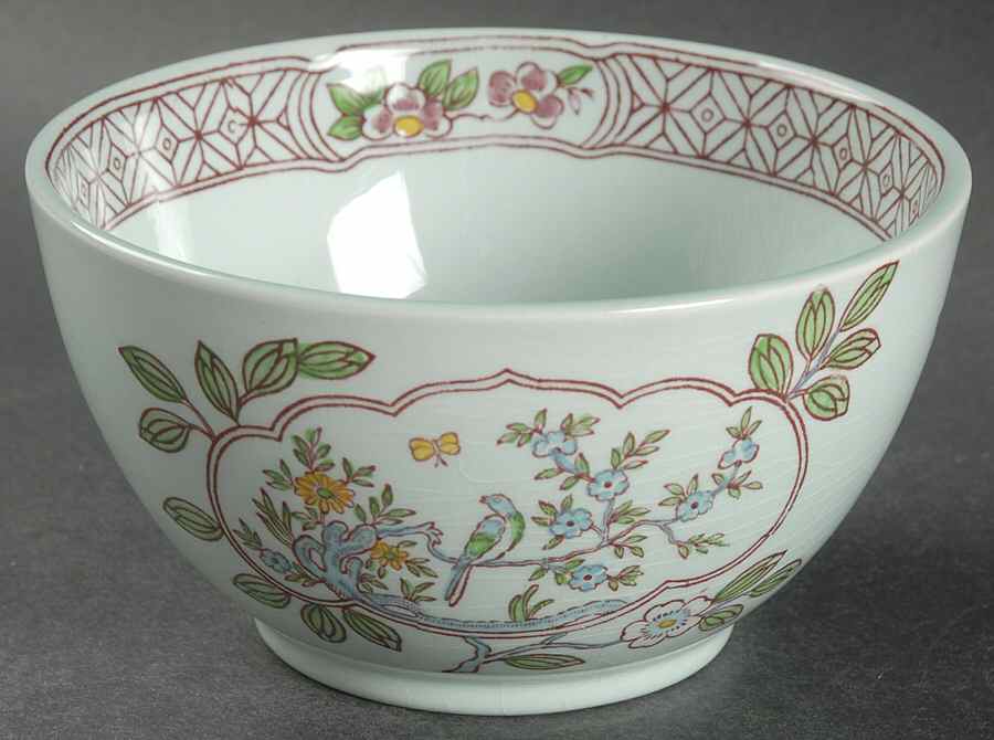 Singapore Bird (Newer Backstamp) Open Rice/Sugar Bowl by Adams China-1