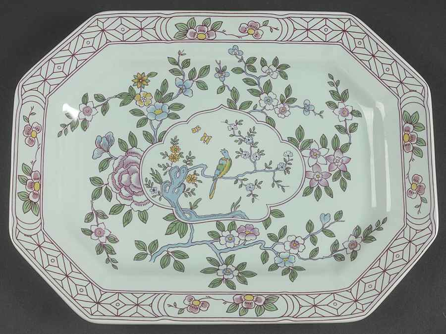 Singapore Bird (Newer Backstamp) 11" Oval Serving Platter by Adams China-1
