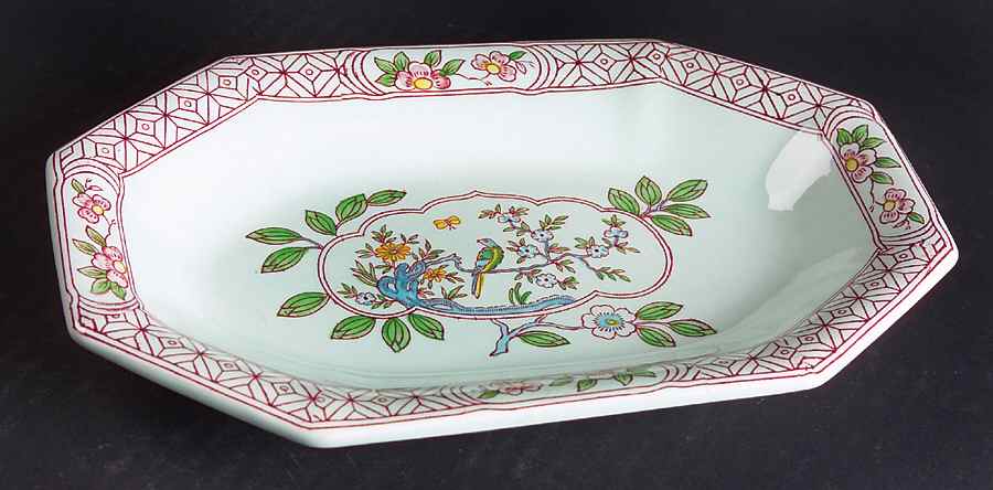 Singapore Bird (Newer Backstamp) Relish/Gravy Underplate by Adams China-1