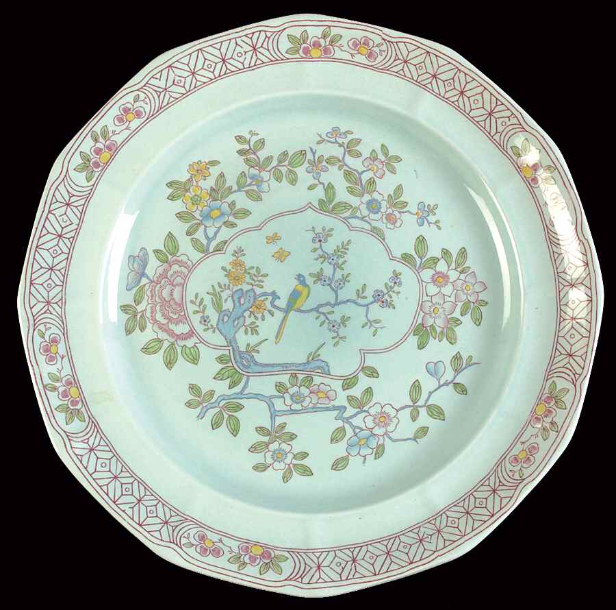 Singapore Bird (Newer Backstamp) 12" Chop Plate (Round Platter) by Adams China-1