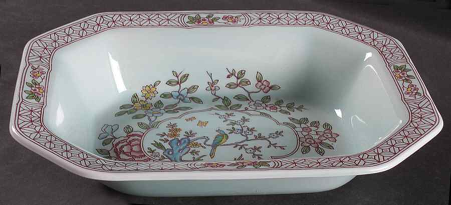 Singapore Bird (Newer Backstamp) 9" Oval Vegetable Bowl by Adams China-1
