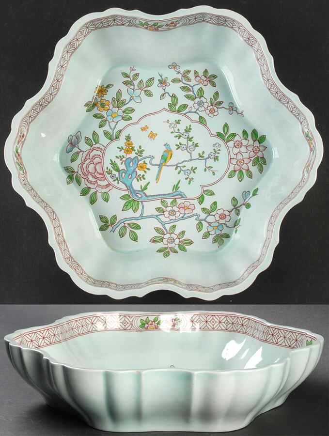 Singapore Bird (Newer Backstamp) Large Fruit Bowl by Adams China-1