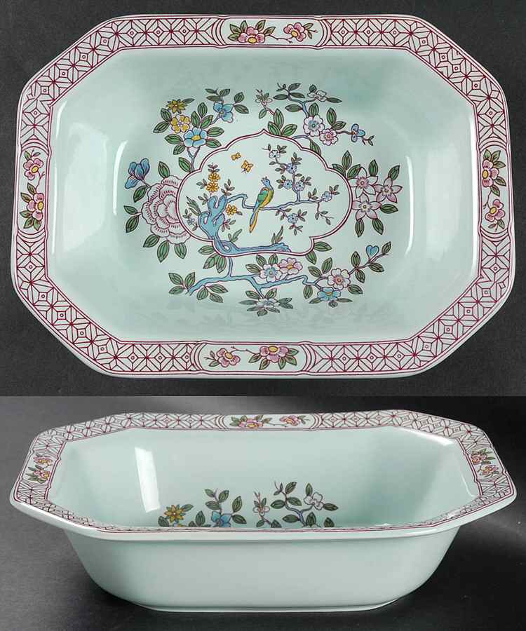 Singapore Bird (Newer Backstamp) 9" Oval Vegetable Bowl by Adams China-1