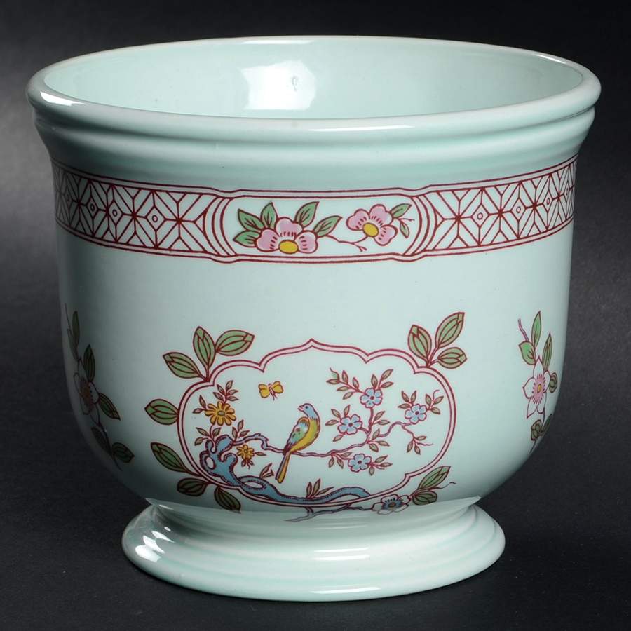 Singapore Bird (Newer Backstamp) Small Cachepot by Adams China-1