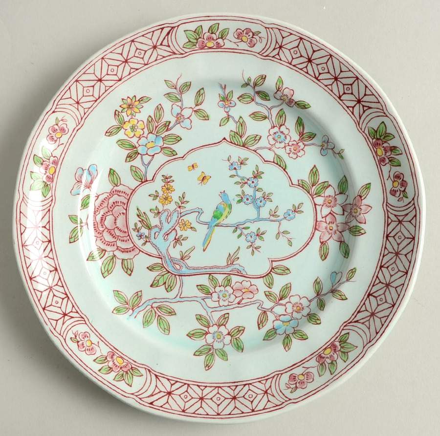 Singapore Bird (Older Backstamp) Salad Plate by Adams China-1