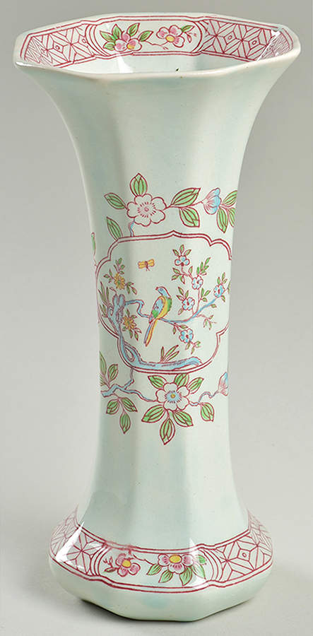 Singapore Bird (Older Backstamp) 8" Vase by Adams China-1