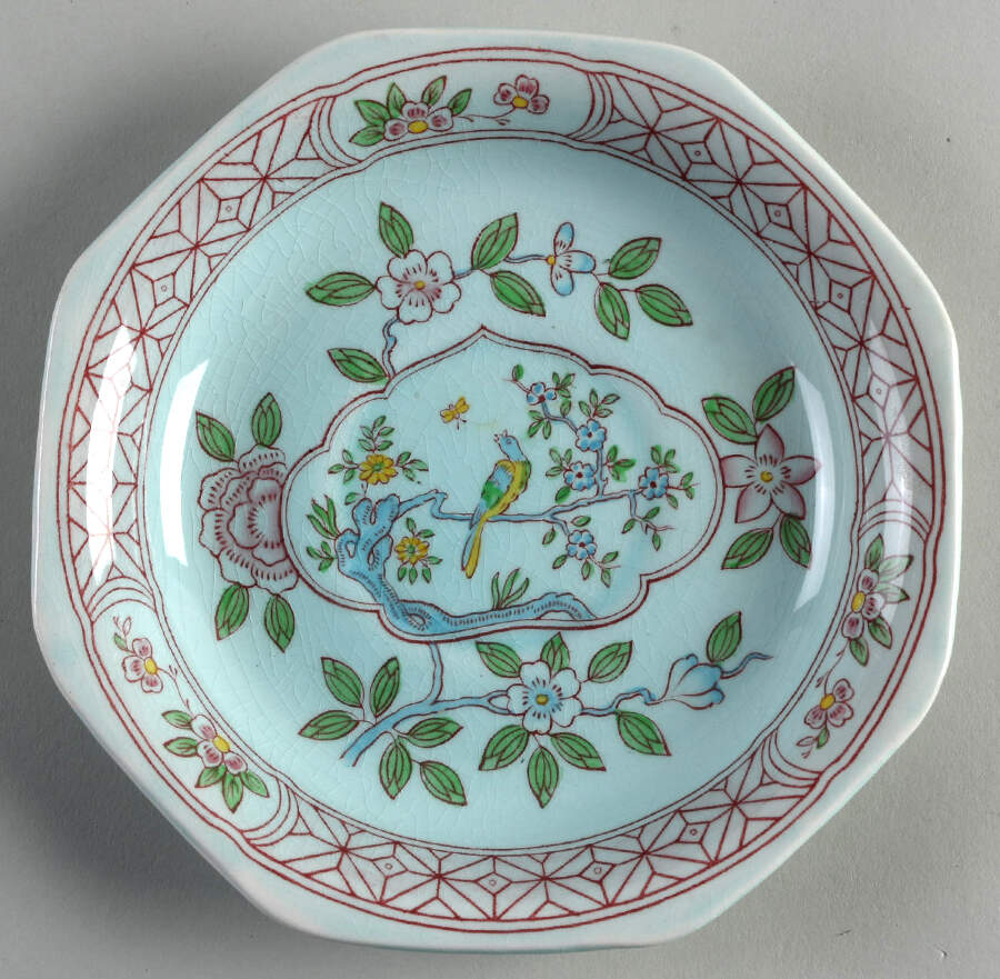 Singapore Bird (Older Backstamp) Saucer for Oversized Cup by Adams China-1