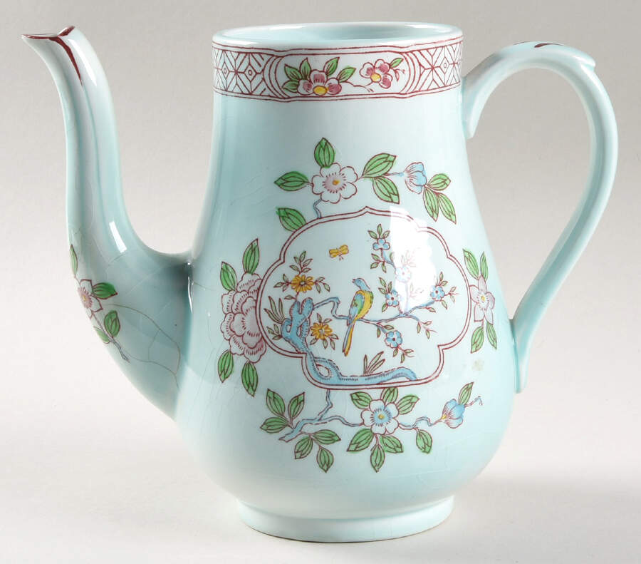 Singapore Bird (Older Backstamp) Coffee Pot No Lid by Adams China-1