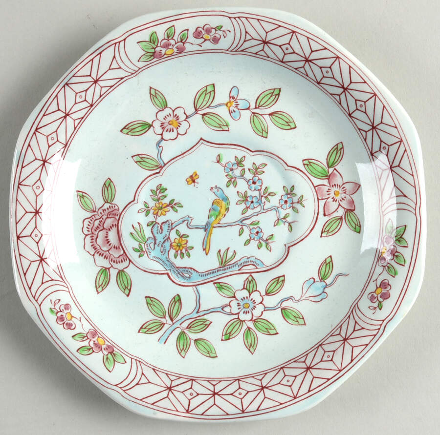 Singapore Bird (Older Backstamp) Saucer for Flat Cream Soup Bowl by Adams China-1