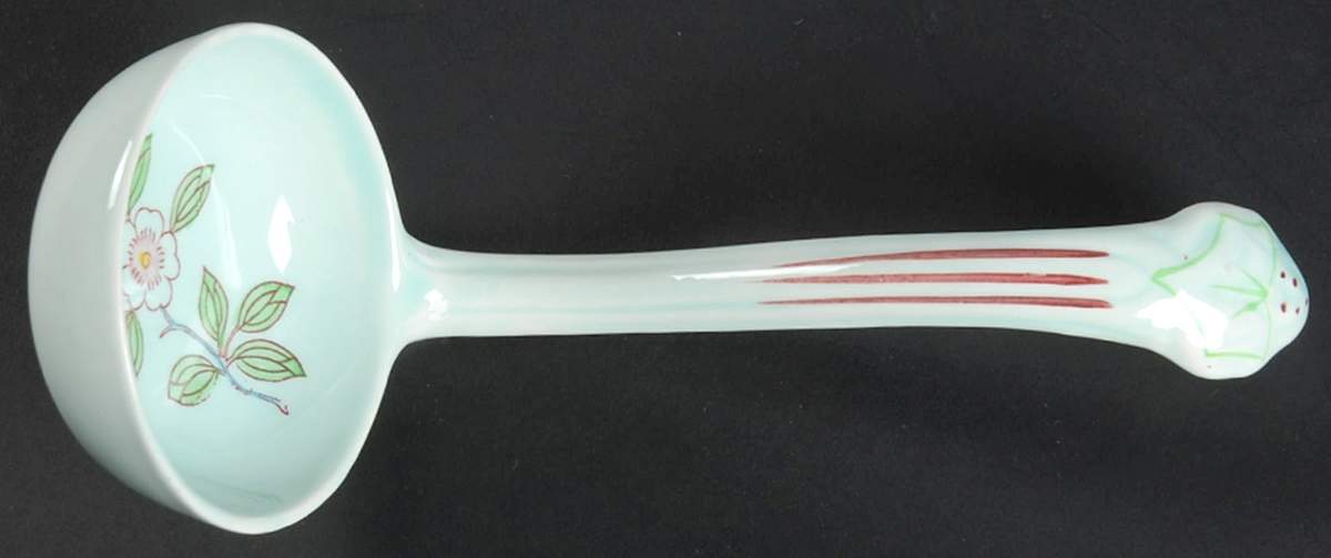 Singapore Bird (Older Backstamp) Gravy Ladle Solid Piece by Adams China-1