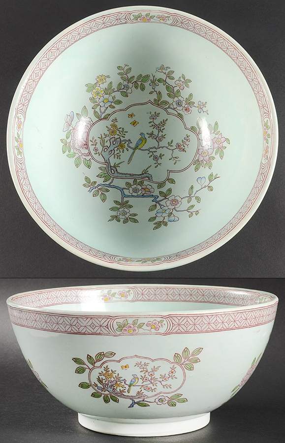 Singapore Bird (Older Backstamp) 9" Chinese Bowl by Adams China-1