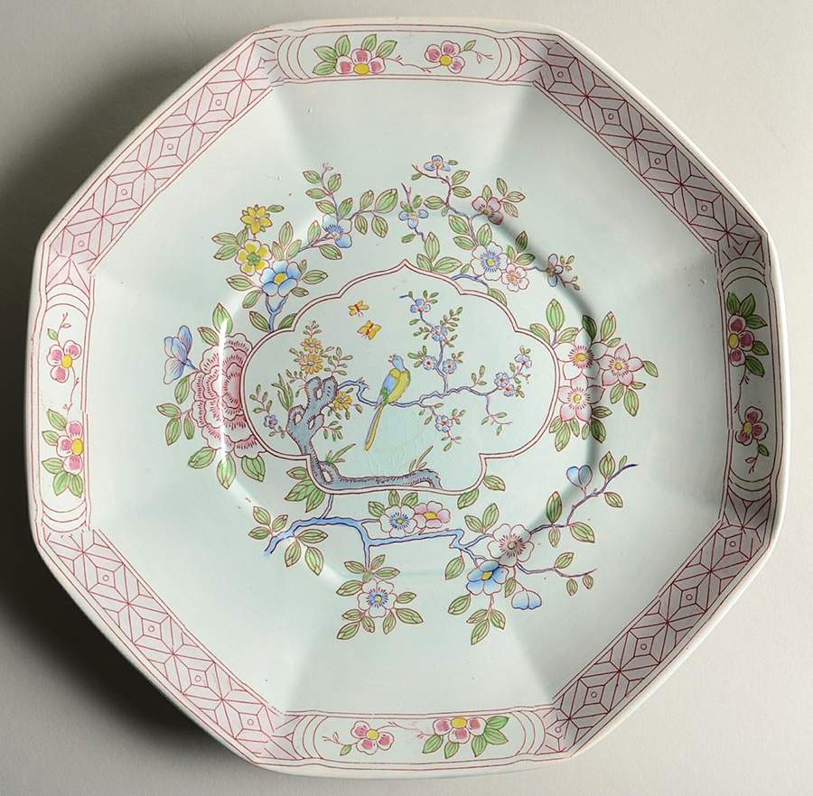 Singapore Bird (Older Backstamp) Underplate for Octagonal Tureen by Adams China-1