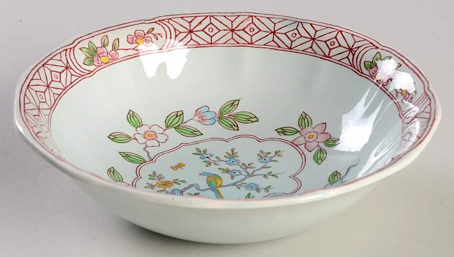 Singapore Bird (Older Backstamp) Coupe Cereal Bowl by Adams China-1