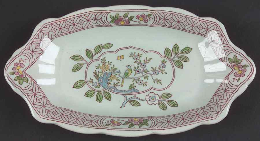 Singapore Bird (Older Backstamp) Relish/Gravy Underplate by Adams China-1
