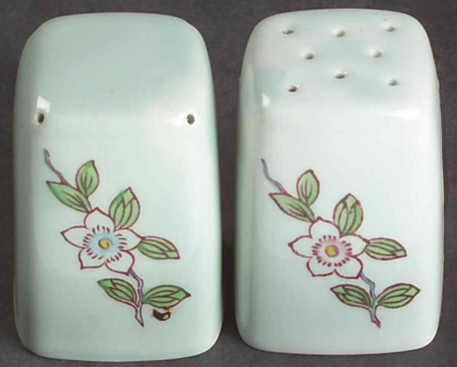 Singapore Bird (Older Backstamp) Salt & Pepper Set by Adams China-1