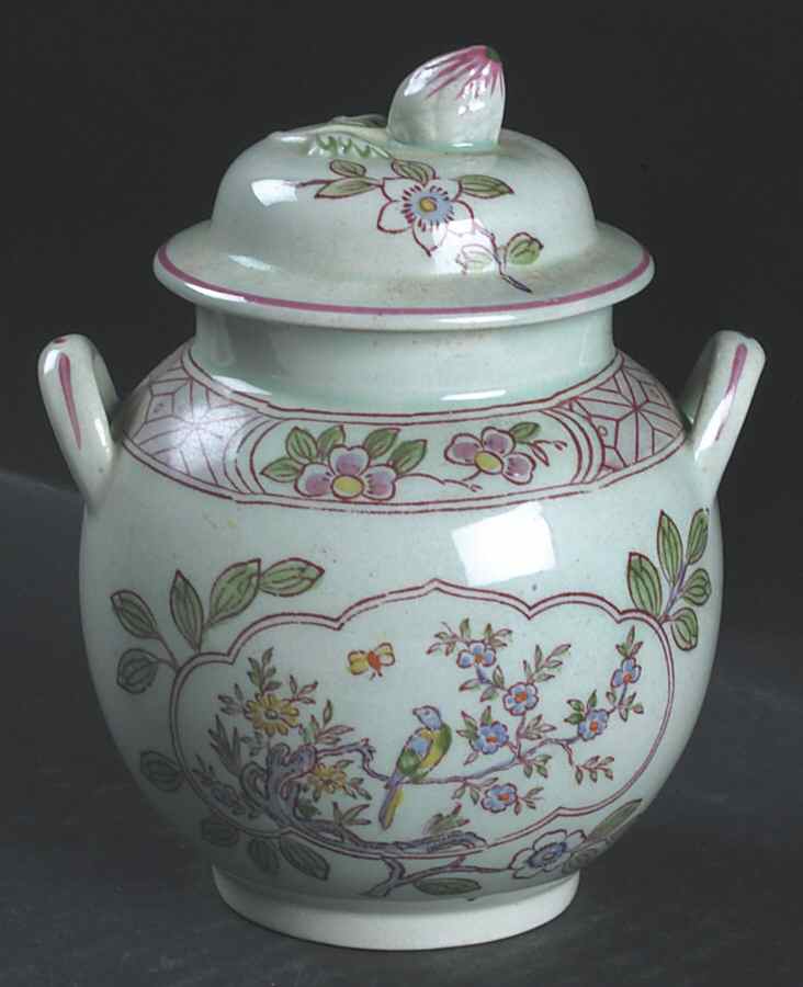 Singapore Bird (Older Backstamp) Sugar Bowl & Lid by Adams China-1