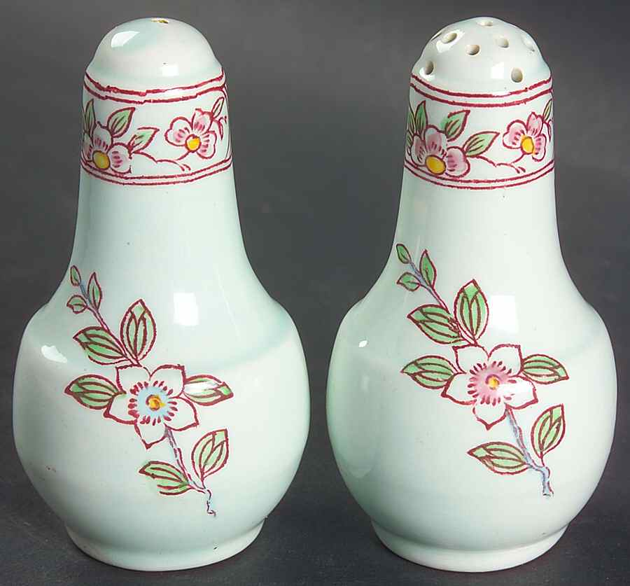 Singapore Bird (Older Backstamp) Salt & Pepper Set by Adams China-1