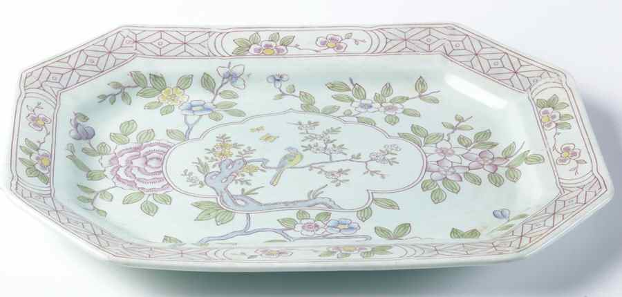 Singapore Bird (Older Backstamp) 12" Oval Serving Platter by Adams China-1