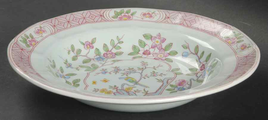 Singapore Bird (Older Backstamp) Rim Soup Bowl by Adams China-1