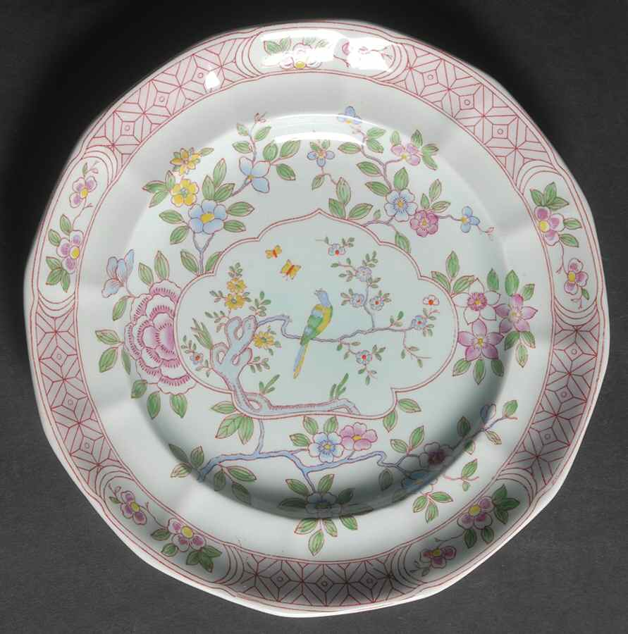 Singapore Bird (Older Backstamp) Luncheon Plate by Adams China-1