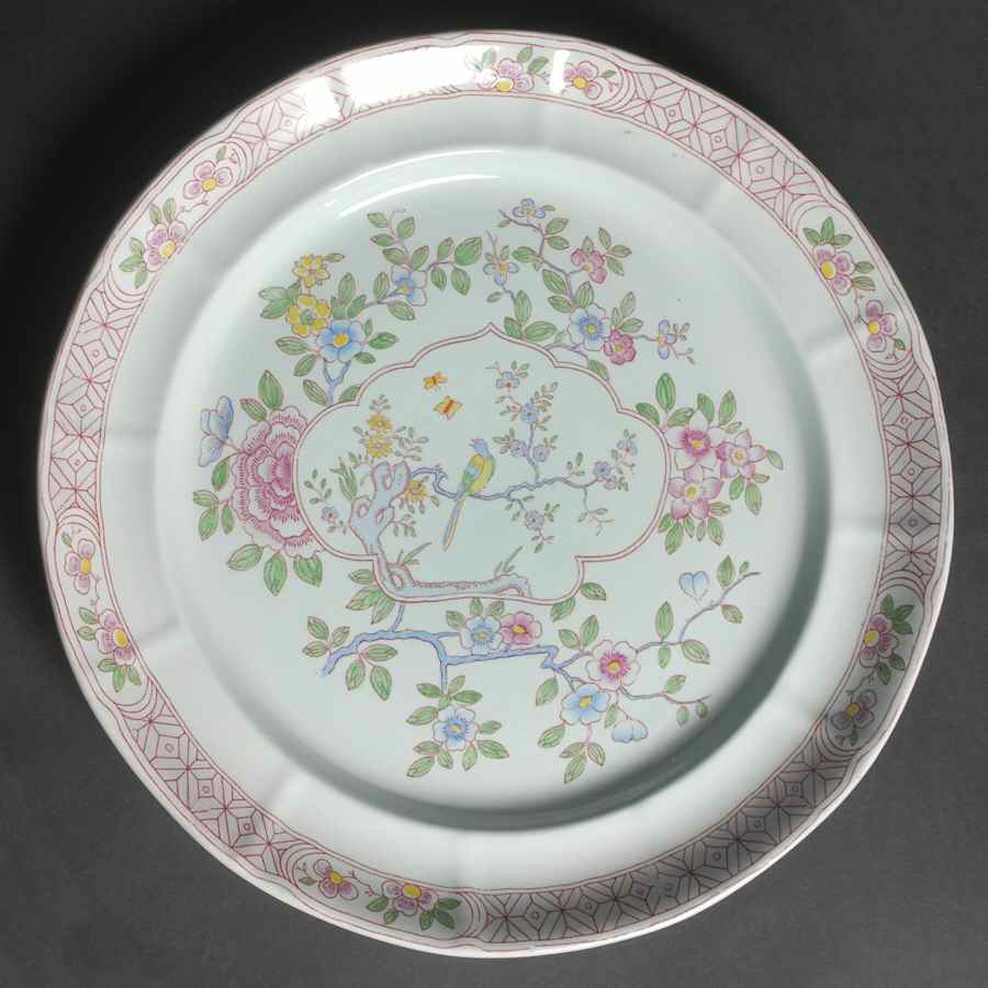 Singapore Bird (Older Backstamp) 12" Chop Plate (Round Platter) by Adams China-1
