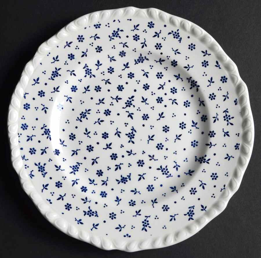 Sprig Blue Bread & Butter Plate by Adams China-1