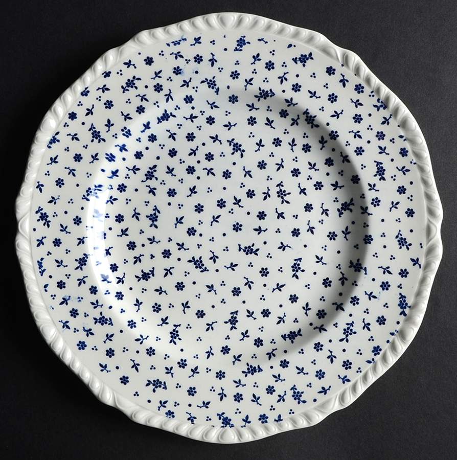 Sprig Blue Luncheon Plate by Adams China-1