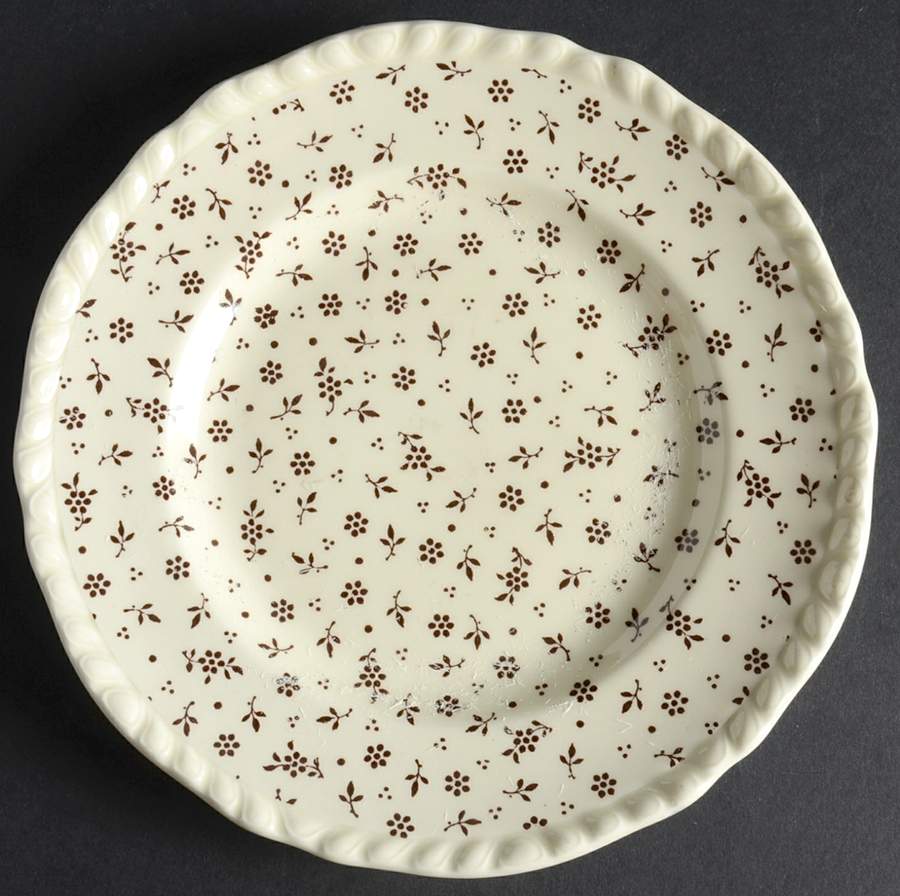 Sprig Brown Bread & Butter Plate by Adams China-1