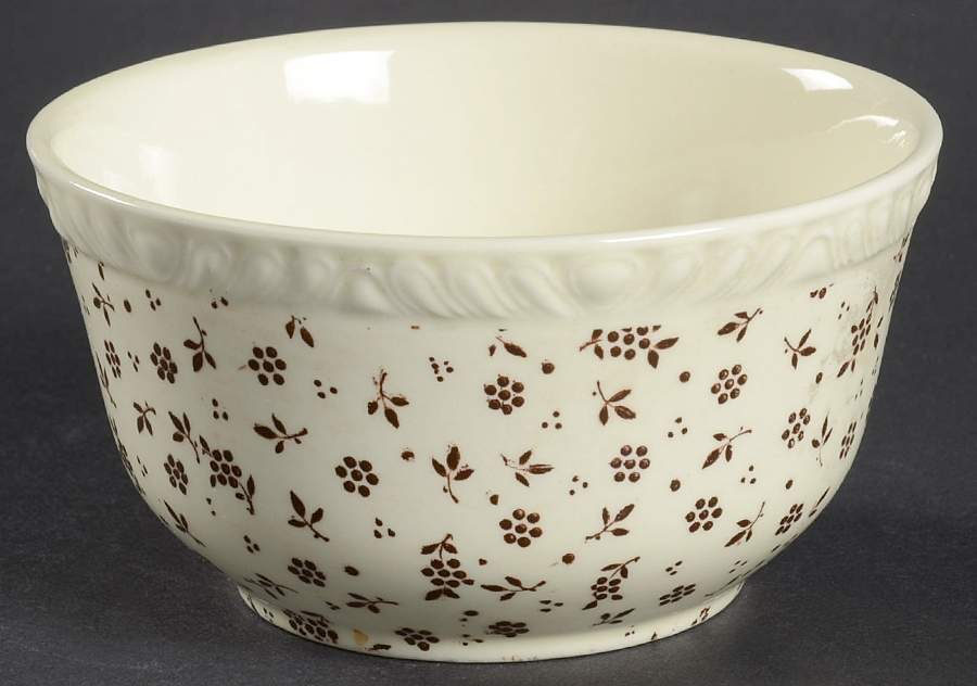 Sprig Brown Cranberry Bowl by Adams China-1