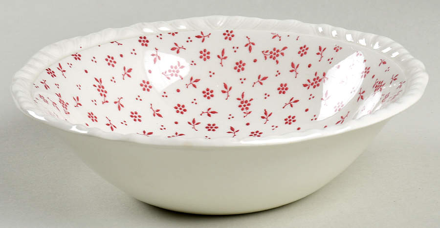 Sprig Pink Coupe Cereal Bowl by Adams China-1