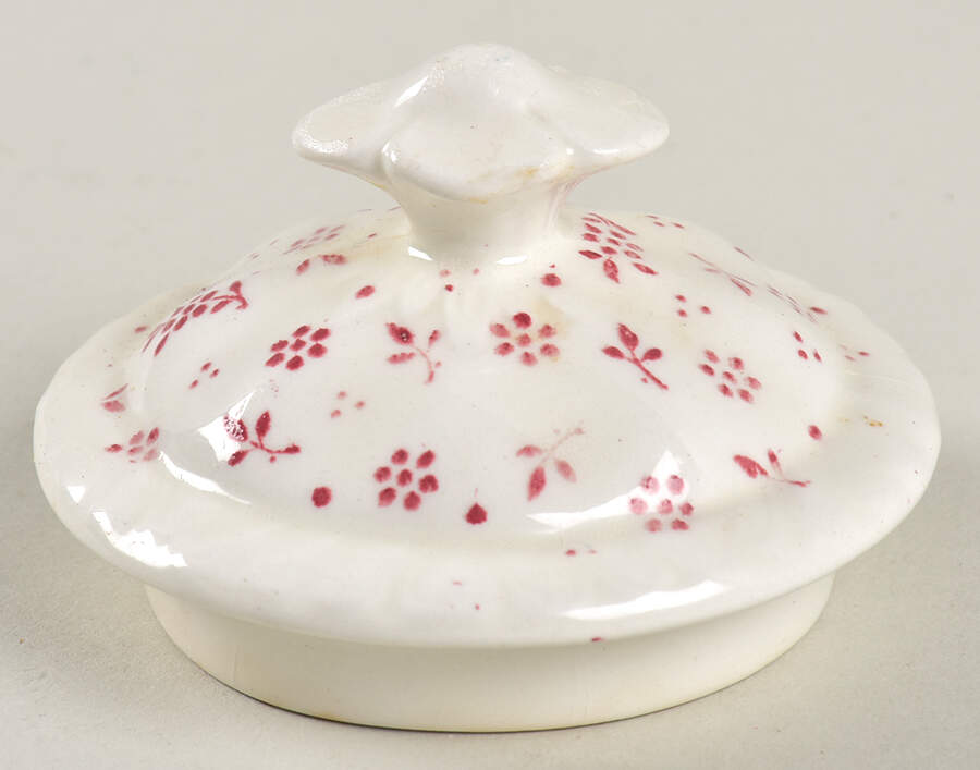 Sprig Pink Lid for Sugar Bowl by Adams China-1