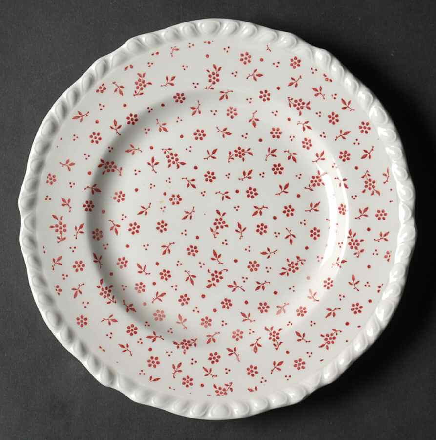 Sprig Pink Bread & Butter Plate by Adams China-1
