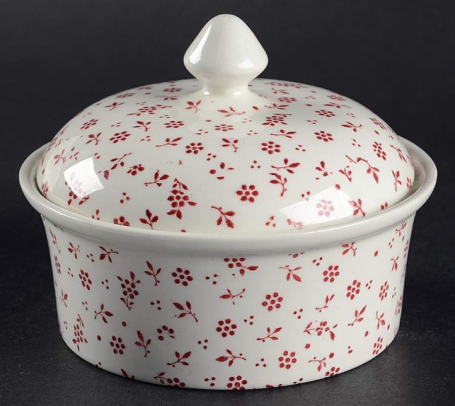 Sprig Pink Round Box & Lid by Adams China-1